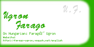ugron farago business card
